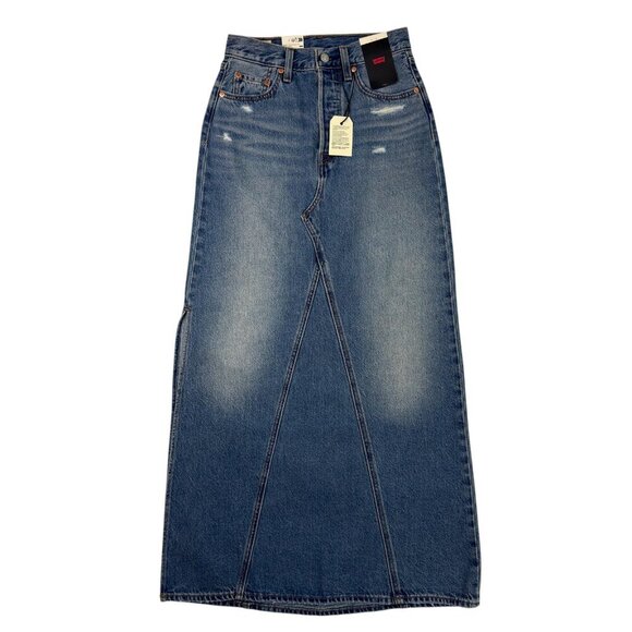 Levi’s Premium Dresses & Skirts - Levi’s Premium Iconic Long Denim Maxi Skirt Blue Women’s 24 / 00 / XXS NWT